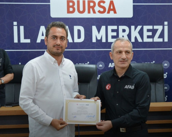 Coşkunöz Arama Kurtarma Ekibi’ne AFAD’dan Teşekkür Belgesi!